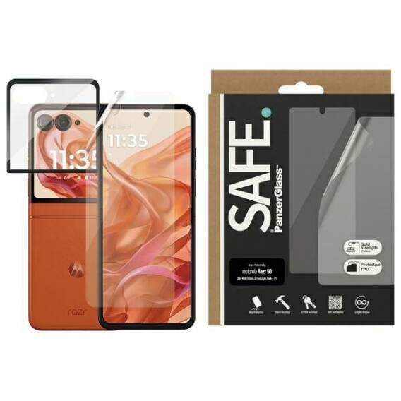 Tempered Glass 5D MOTOROLA RAZR 50 SAFE by PanzerGlass Screen Protector Ultra-Wide Fit (SAFE95960)