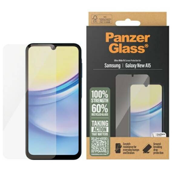 Tempered Glass 5D SAMSUNG GALAXY A16 PanzerGlass Screen Protector Ultra-Wide Fit 3807