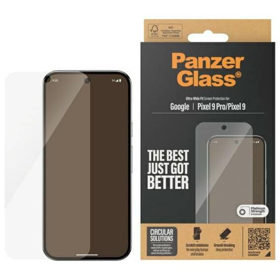 Tempered Glass GOOGLE PIXEL 9 / 9 PRO PanzerGlass Ultra-Wide Fit Screen Protection 4787