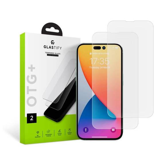 Tempered Glass IPHONE 14 PRO Glastify OTG+ 2-Pack