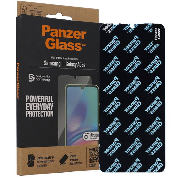 Tempered Glass SAMSUNG GALAXY A05S PanzerGlass Ultra-Wide Fit Screen Protection Clear