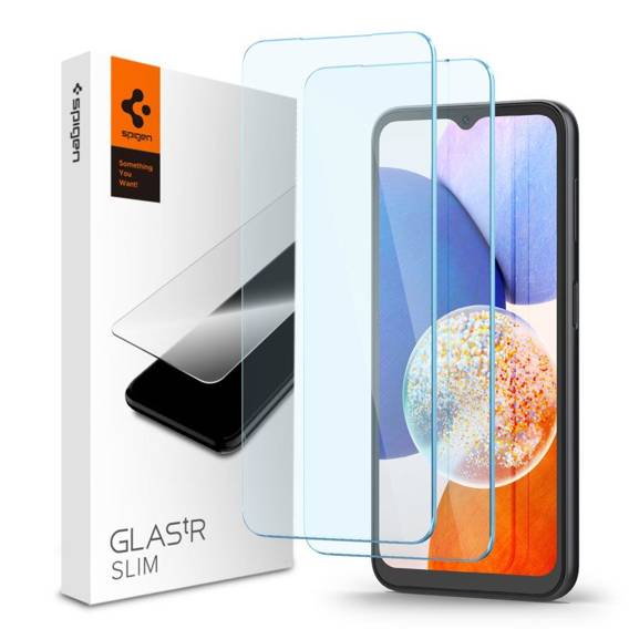 Tempered Glass SAMSUNG GALAXY A14 5G Spigen Glas.TR Slim 2-pack Clear