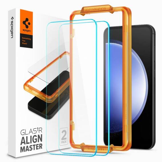 Tempered Glass SAMSUNG GALAXY S23 FE Spigen ALM Glas.tr 2-pack Clear