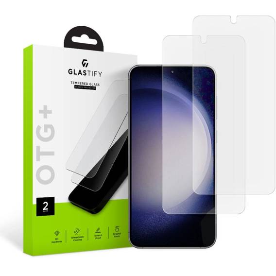 Tempered Glass SAMSUNG GALAXY S23+ Glastify OTG+ 2-Pack Clear