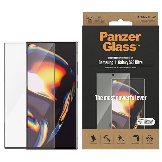 Tempered Glass SAMSUNG GALAXY S23 ULTRA PanzerGlass Ultra-Wide Fit Screen Protection (7324)