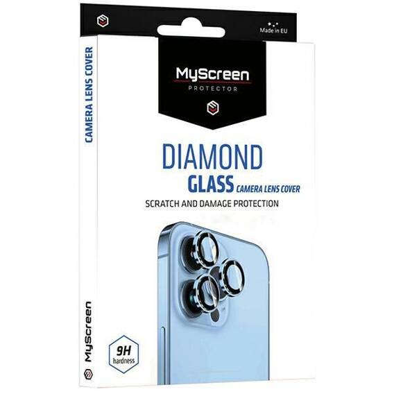 Tempered Glass for Camera APPLE IPHONE 15 / 15 PLUS MyScreen Diamond Glass Camera Lens Cover czarny