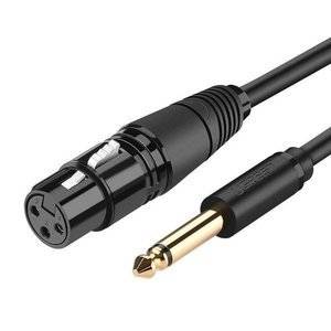 UGREEN AV131 Female XLR cable for jack 6.35 men - 2m (black)
