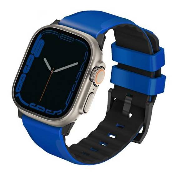 UNIQ Strap Linus Apple Watch Series 1/2/3/4/5/6/7/8/SE/SE2/Ultra 42/44/45/49mm Airosoft Silicone blue/racing blue