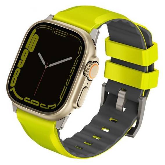 UNIQ strap Linus Apple Watch Series 1/2/3/4/5/6/7/8/SE/SE2/Ultra 42/44/45/49mm Airosoft Silicone lime/lime green