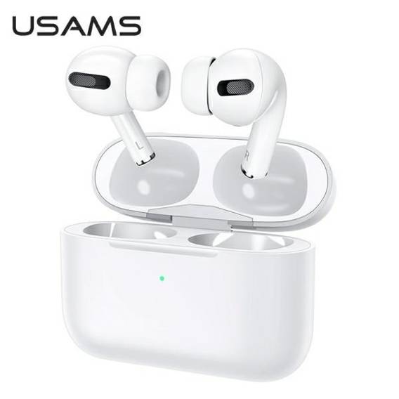 USAMS Bluetooth 5.0 TWS ANC YB Series wireless headphones white/white BHUYB01 (US-YB001)