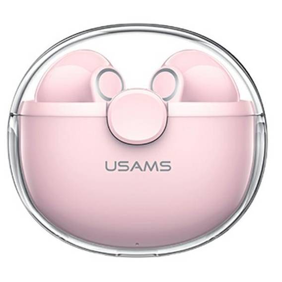 USAMS Bluetooth 5.1 TWS BU series wireless headphones pink/pink BHUBU04