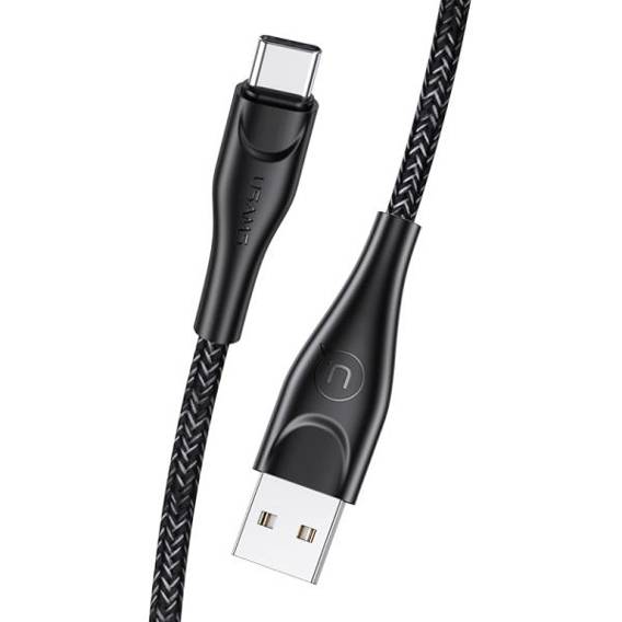 USAMS Braided cable U41 USB-C 1m 2A black/black SJ392USB01 (US-SJ392) Fast Charge