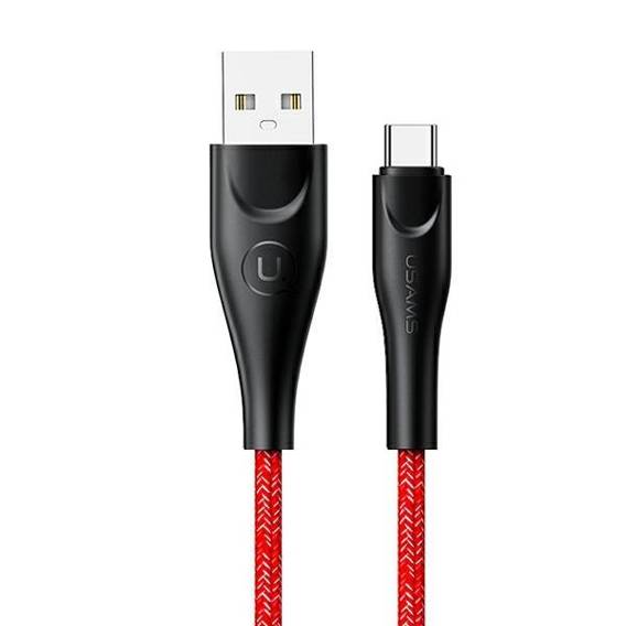 USAMS Braided cable U41 USB-C 3m 2A red/red SJ398USB02 (US-SJ398) Fast Charge