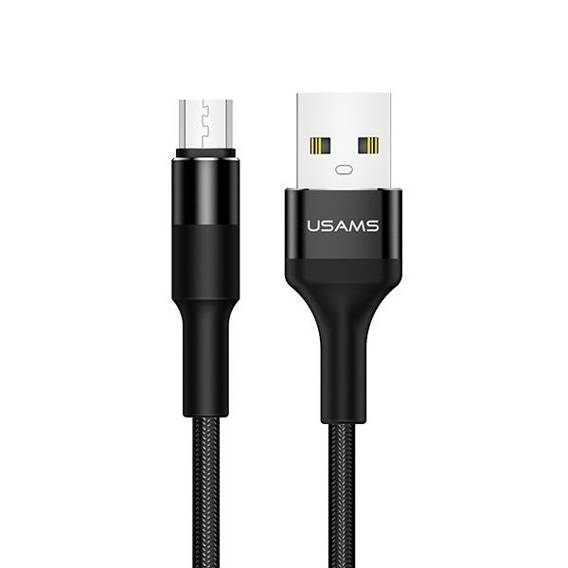 USAMS Braided cable U5 2A micro USB black/black 1.2m SJ224USB01 (US-SJ224)