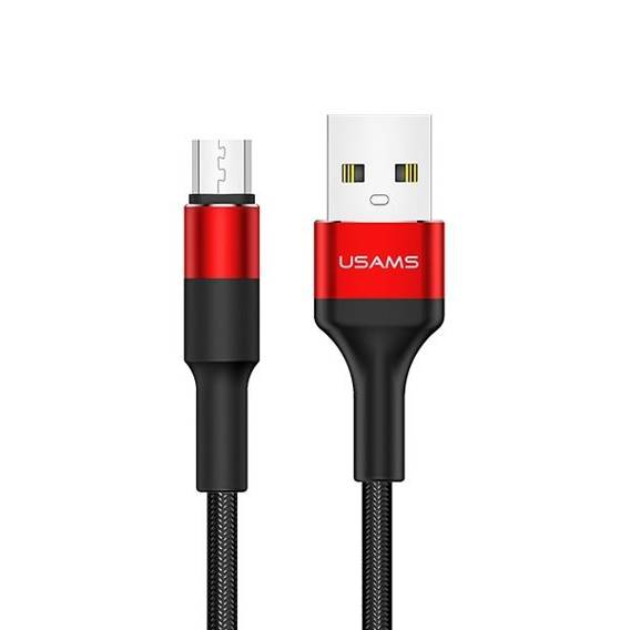 USAMS Braided cable U5 2A micro USB red/red 1.2m SJ224USB02 (US-SJ224)