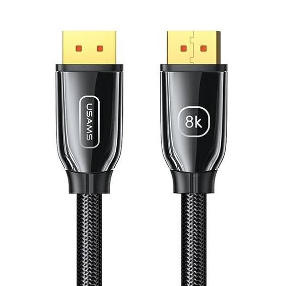 USAMS Cable DP - DP 1.4 HD U75 2.0m black/black 8K HD SJ532DP01 (US-SJ532)