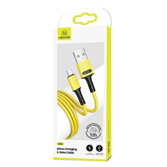 USAMS Cable U52 microUSB 2A Fast Charge 1m yellow/yellow SJ435USB03 (US-SJ435)