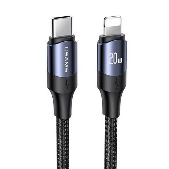 USAMS Cable U71 USB-C to Lightning 2m 20W PD Fast Charge black/black SJ522USB01 (US-SJ522)