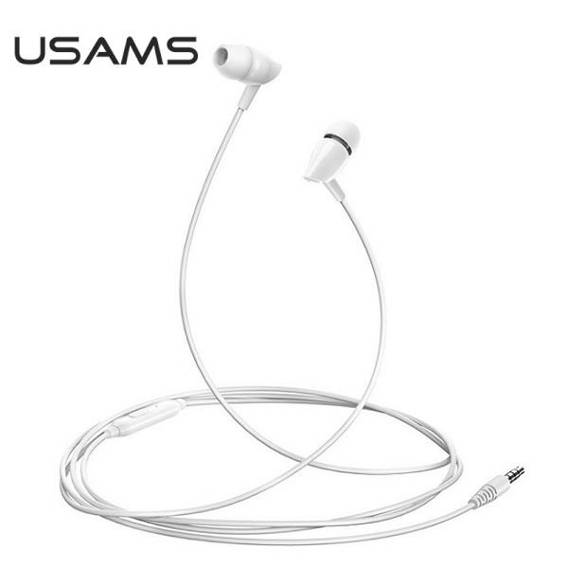 USAMS EP-37 3.5 mm stereo headphones white/white HSEP3702