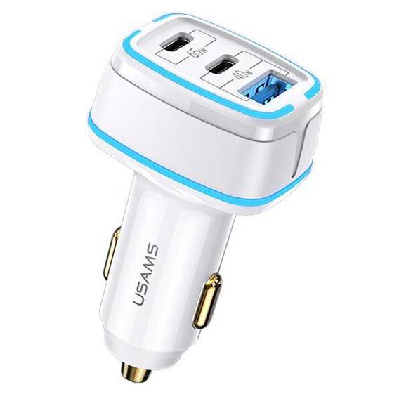 USAMS Lad. alone. 2xUSB-C+1xUSB C24 105W Fast Charge white/white CC141TC02 (US-CC141)