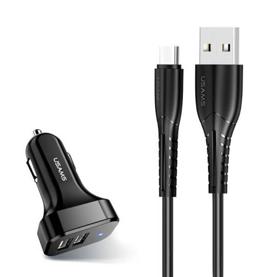 USAMS Lad. alone. 2xUSB C13 2.1A USB-C black/black NTU35TC13TZ