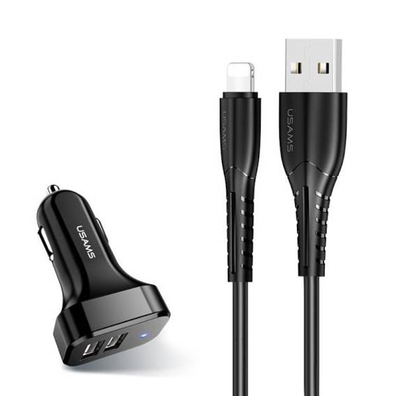 USAMS Lad. alone. 2xUSB C13 2.1A lightning black/black NTU35LC13TZ