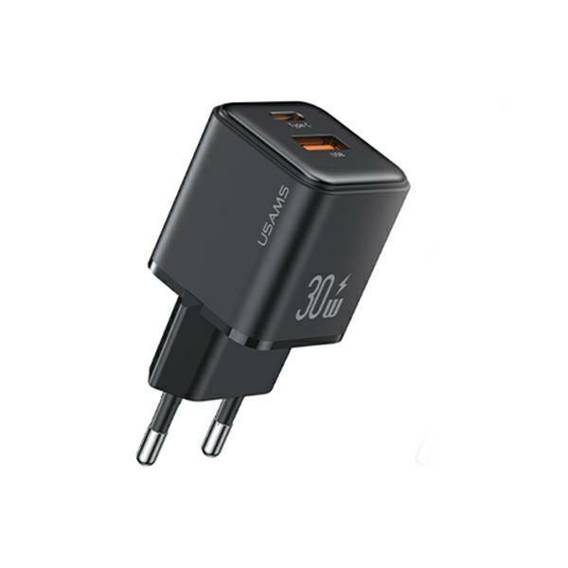 USAMS Lad. network. 1xUSB+1xUSB-C PD30W 3A (head only) PD3.0 Fast Charging black/black X-ron Series CC189TC01 (US-CC189)