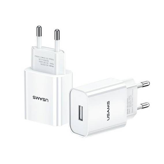 USAMS Lad. network. 1xUSB T18 2.1A (head only) white/white Fast Charging CC075TC01