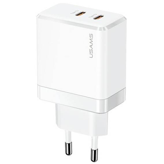 USAMS Lad. network. 2xUSB-C T54 40W (head only) PD Fast Charging white/white CC172TC02 (US-CC172)