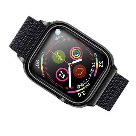 USAMS Strap with case for Apple Watch 4/5/6/7/ SE 40/41mm. black/black ZB73IW1 (US-ZB073)