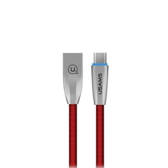 USAMS U-Light braided cable USB-C red/red 1.2m TCZSUSB04 (US-SJ184)