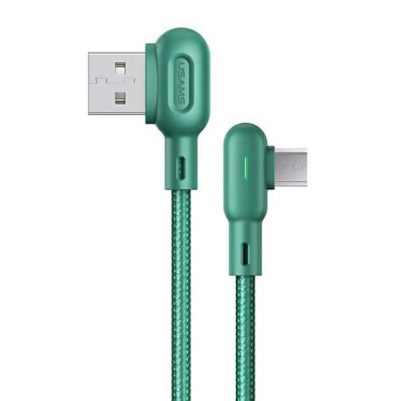 USAMS U57 MicroUSB angled cable 1.2m 2A green/green SJ458USB02 (US-SJ458)