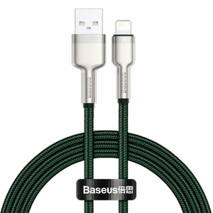 USB cable for Lightning Baseus Cafule, 2.4A, 1m (green)