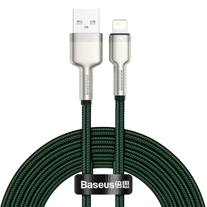 USB cable for Lightning Baseus Cafule, 2.4A, 2m (green)