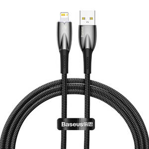 USB cable for Lightning Baseus Glimmer Series, 2.4A, 1m (Black)