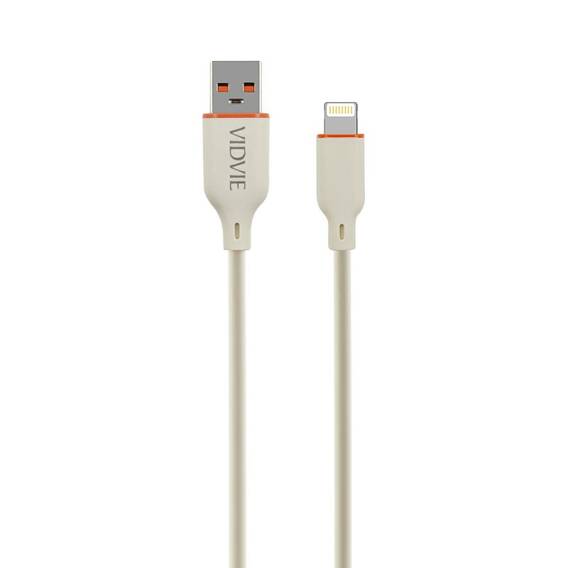 VIDVIE CB4028 USB/iPhone 3A cable, 1.2m, beige