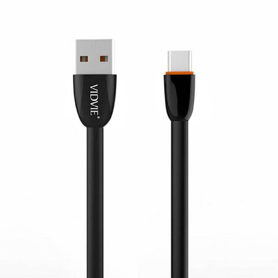 VIDVIE CB411 USB/Type C 2.1A cable, 1m black