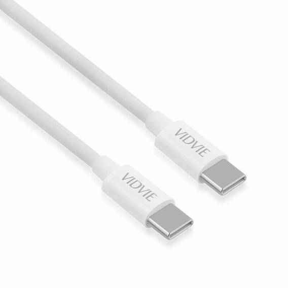 VIDVIE CB472 Type C/Type C 3A cable, 60W PD white