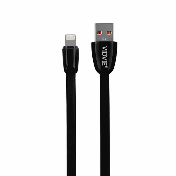 VIDVIE CT01 USB/iPhone cable 2.1A, 1m black BULK