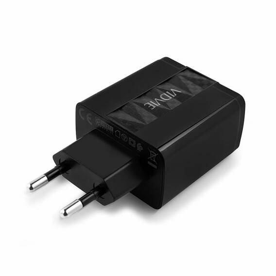 VIDVIE PLE231 3xUSB mains charger + Micro 3.4A cable black