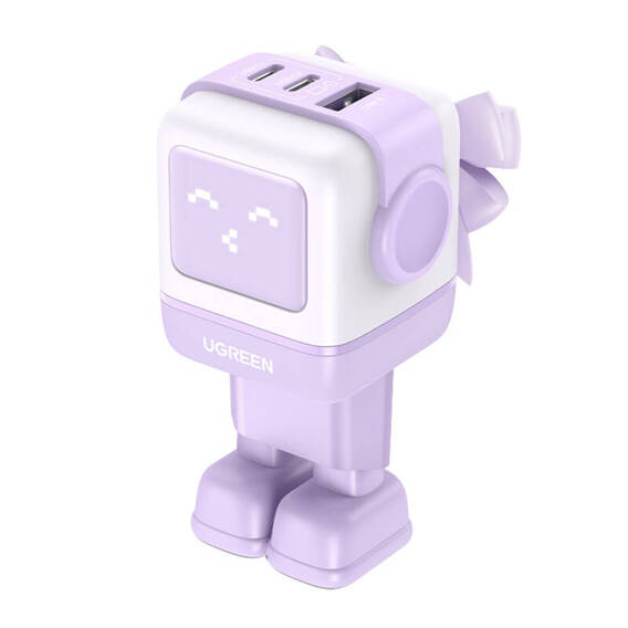 Wall Charger 65W 2x USB + USB-C UGREEN Nexode RG (Robot GaN) purple