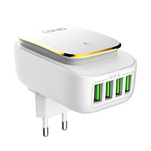 Wall charger with night light function LDNIO A4405, 3x USB, 22W (white)