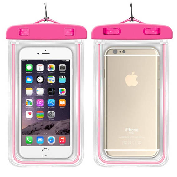 Waterproof Case 7" for a Cell Phone / Smartphone WC04 pink