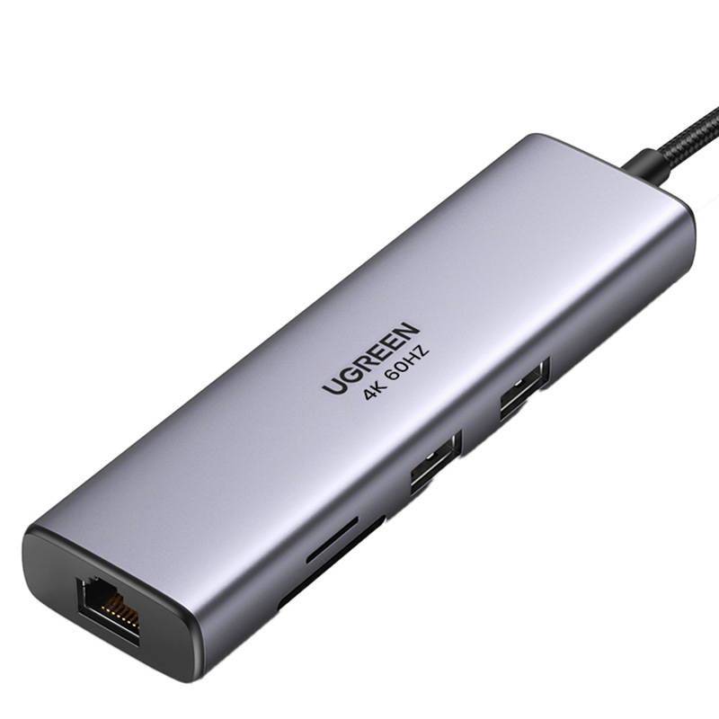 UGREEN HUB TYPE C 10IN1 USB 3.0 HDMI VGA RJ45 SD TF CARD 3.5MM PD