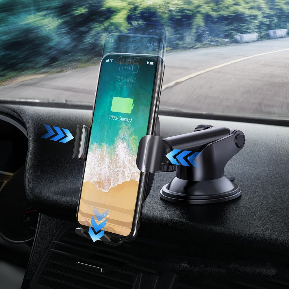 Baseus Gravity Car Mount with inductive charger Qi (Black) | all GSM ...