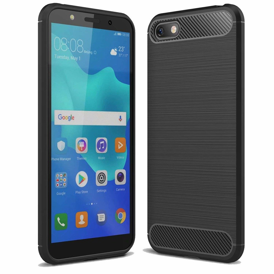 Carbon case HUAWEI Y5 2019 black | cases and covers \ Types of cases ...