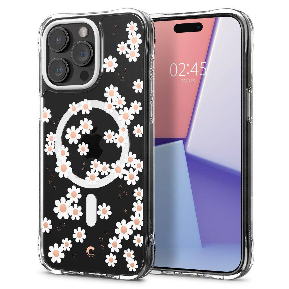 Case SPIGEN Cyrill Cecile Mag Magsafe ACS06624 for Iphone 15 Pro Max -  White Daisy - Toptel Akcesoria GSM