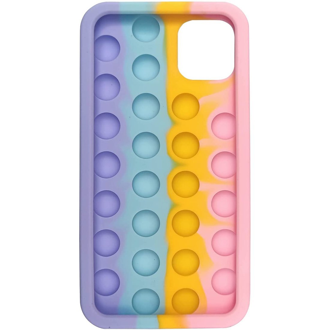 Case IPHONE 12 PRO MAX Flexible Push Bubble Case pink yellow