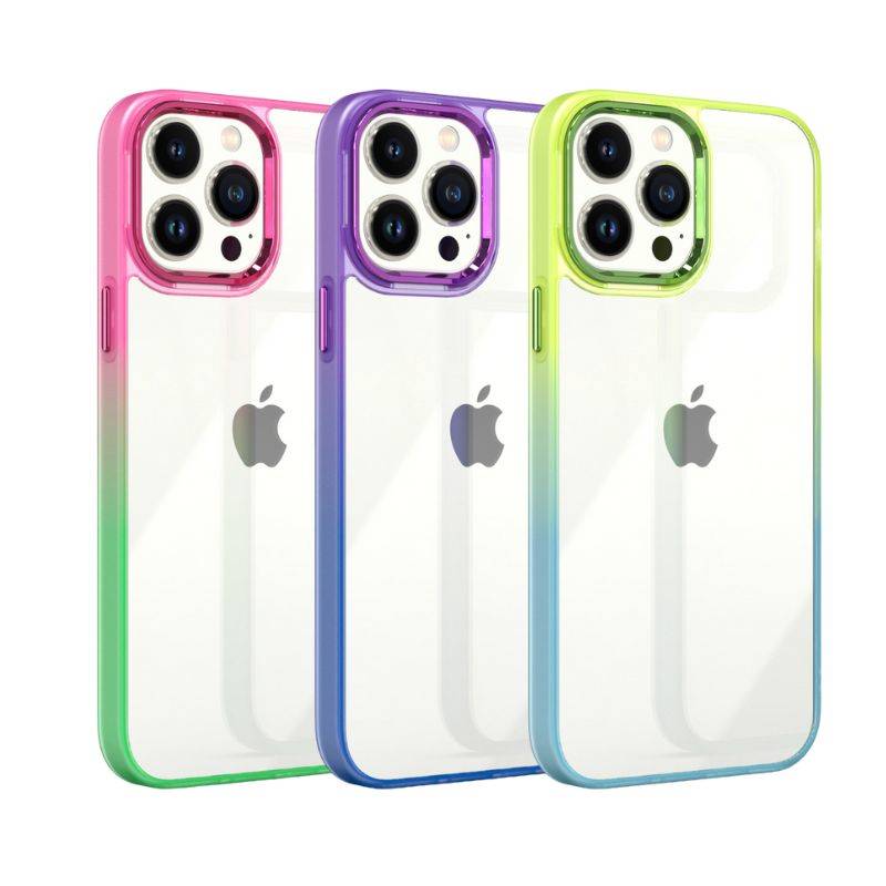 Multicolored logo transparent iPhone 14 Pro Max case