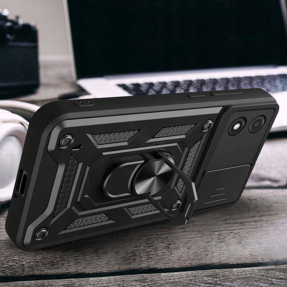 For Motorola Moto E13 Case, Slim Black Silicone Phone Cover + Screen  Protector